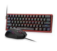 Redragon CB201 Clavier Souris Gamer Filaire 61 Touches RVB 8000DPI Noir