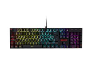 Redragon Clavier Mécanique 105 Touches K565-RGB Rétroéclairage RGB Allemand Base Aluminium Switch Rouge - Noir