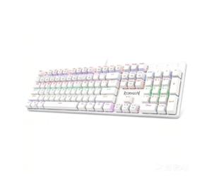 Redragon Clavier mécanique Gaming blanc - K630 RGB Dragonborn - Interrupteurs rouges - Clavier 60 % Câble USB type amovible