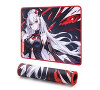 Redragon EISA P047-S Tapis de souris de jeu animé - Surface lisse en lycra - Base en caoutchouc antidérapante - Imperméable - Design durable de 5 mm d'épaisseur - 33 x 25 cm - Noir