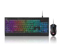 Redragon Ensemble Clavier et Souris de Jeu S151, 104 Touches K525 Filaire RVB et Souris de Jeu Filaire M616 10 000 DPI, US Layout