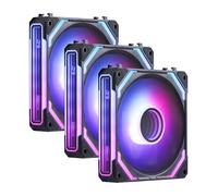 Redragon GCF012 Lot de 3 Ventilateurs de boîtier PC Standard de 120 mm, Connexion en chaîne, éclairage ARGB 5 V 3 Broches, Ventilateur PWM à 4 Broches, pour Refroidissement de radiateur/boîtier