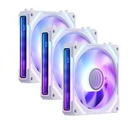 Redragon GCF012 Lot de 3 ventilateurs de boîtier PC standard de 120 mm, connexion en chaîne, éclairage ARGB 5 V 3 broches, ventilateur PWM à 4 broches, pour refroidissement de radiateur/boîtier