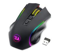 Redragon Griffin M602-KS Souris de Jeu Sans Fil Dual Mode 2.4G avec 7 Modes de Rétroéclairage Programmables jusqu'à 8000 DPI - Noire