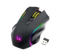 Redragon Griffin M602 Souris de jeu sans fil/filaire RVB rétroéclairée à spectre RVB - 7 boutons programmables - jusqu'à 7200 DPI pour les joueurs PC Windows ||| Noir