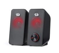 Redragon GS500 Stentor PC Gaming Speaker, 2.0 Channel Stereo Desktop Computer Speaker with Red Backlight, Quality Bass and Crystal Clear Sound, USB Powered with a 3.5mm Connector