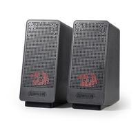 Redragon GS513 - Haut-parleur de jeu pour PC - 2.0 canaux - Basse basse et rétroéclairage rouge discret - Alimenté par USB avec câble de 3,5 mm