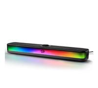 Redragon GS515 Barre Son RVB BT Type C Noir | Barre de son RVB double connexion BT et Type C son stereo 20 pour ordinateur bureau et jeu noir