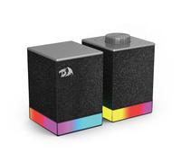 Redragon GS517 Haut Parleur Ordinateur RVB BT USB 8 Effets LED | Haut parleur ordinateur RVB son stereo 20 double connexion BT et USB 8 effets LED commandes tactiles reglage volume pour jeu