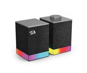 Redragon GS517 Haut Parleur Ordinateur RVB BT USB 8 Effets LED | Haut parleur ordinateur RVB son stereo 20 double connexion BT et USB 8 effets LED commandes tactiles reglage volume pour jeu
