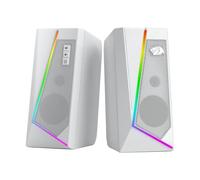 Redragon GS520 Haut-parleurs de Bureau RVB, Haut-Parleur stéréo 2.0 canaux pour Ordinateur avec 6 Modes LED colorés, Son amélioré et contrôle du Volume Facile d'accès, alimenté par USB avec câble de