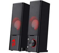 Redragon GS550 Orpheus Enceintes PC Gaming, stéréo 2.0 canaux pour Ordinateur de Bureau avec Taille compacte, Basses de qualité et rétroéclairage Rouge décent, Alimentation USB avec câbles de 3,5 mm