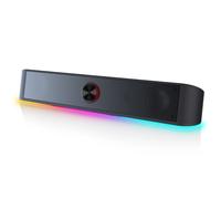 Redragon GS560 Adiemus RGB USB barre de son de bureau, haut-parleur d'ordinateur 2.0 canaux avec barre d'éclairage dynamique synchronisation/affichage audio-lumière noir