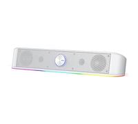 Redragon GS560 Barre de son de bureau RVB, haut-parleur d'ordinateur 2.0 canaux avec barre d'éclairage dynamique, synchronisation audio-lumière, rétroéclairage tactile avec bouton de volume,