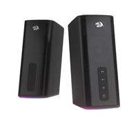 Redragon GS814 Enceinte de Bureau stéréo, Sortie 20 W, 4 unités réelles, BT 5,0/3,5 mm AUX, Basses améliorées, contrôle Tactile, éclairage RVB Dynamique