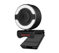 Redragon GW910 1080P PC Webcam Dual Microphone, Adjustable Ring Light, 360 Rotation et Protection de la Vie privée, Caméra pour- 30 FPS pour Les Cours en Ligne, Les vidéoconférences et Le Streaming