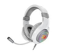 Redragon H260 Hylas Casque de jeu filaire avec pilotes de 50 mm, son surround stéréo, microphone antibruit, rétroéclairage RVB dynamique, casque supra-auriculaire fonctionne pour PC/PS4/Xbox One/NS