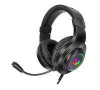 Redragon Casque de jeu H260, RVB, 3,5 mm+USB, noir