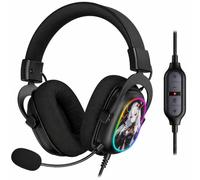Redragon H510 Casque de gaming RVB, USB, noir, coque remplaçable