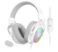 Redragon Zeus-X H510 Casque de jeu filaire RGB Blanc Son Surround 7.1 Pilotes audio 53 mm avec coussinets en mousse à mémoire de forme avec coque en tissu durable Casque multi-plateformes Alimenté par