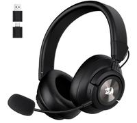 Redragon H889 Casque sans Fil 4-en-1 (2,4G/BT/USB/3,5mm), Autonomie 51H et Utilisation en Charge, Audio Spatial 7.1 Pilotes 53mm, Micro Détachable, Casque Multi-Plateforme Compatible PC/PS5/NS/Mobile