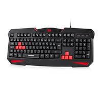 Redragon K301 AZERTY FR Clavier de Jeu, Clavier Gaming à Membrane, 12 Touches Multimédia, Anti-Conflit, Échangeables, Rétroéclairé Rouge, Résistant aux Éclaboussures, USB, Compatible Windows