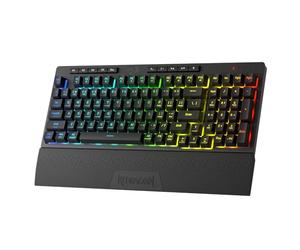 Redragon K515 Pro Clavier Membrane sans Fil 98 Touches RVB Disposition US | Clavier de jeu membrane sans fil 98 touches interrupteur lineaire macros multimedia integres repose poignet amovible