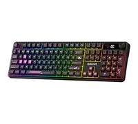 Redragon K526 Pro Clavier Membrane sans Fil Écran Info 104 Touches | clavier gaming RVB écran LED contrôle média interrupteur linéaire logiciel pris en charge