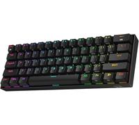 Redragon K530 Pro Draconic Clavier de jeu mécanique sans fil RVB 60 % BT/2,4 GHz/filaire, 3 modes, 61 touches, clavier de jeu compact avec prise échangeable à chaud, carte de circuit imprimé montée