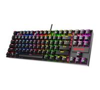 Redragon Clavier Gamer Mécanique RGB LED Éclairé K552 KUMARA Clavier Mécanique De 87 Touches Commutateur Bleu pour La Conception en Métal Compacte D'ABS (Disposition US QWERTY - RGB éclairage)
