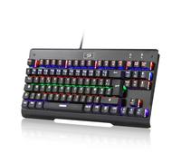 Redragon K561 TKL Clavier de Jeu mécanique, Clavier RGB, commutateurs mécaniques Bleus, Anti-ghosting, Design Portable, Clavier Filaire USB, Disposition AZERTY française - Noir