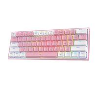 Redragon K617 Fizz 60% clavier de jeu rvb filaire, 61 touches clavier mécanique Compact échangeable à chaud commutateur rouge Rose
