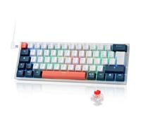 Redragon K617 Clavier de Jeu RVB Filaire 60%, Clavier mécanique Compact 61 Touches, commutateur Rouge linéaire, Prise en Charge des Pilotes Pro, FR Layout