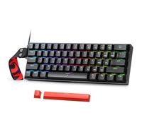 Redragon K617 HE Clavier de jeu à déclenchement rapide, 60 % 61 touches Clavier mécanique filaire avec actionnement hyper-rapide, interrupteur magnétique à effet Hall dédié, point d'actionnement