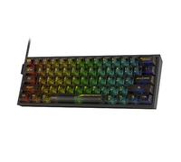 Redragon K617 SE 60% Wired RGB Gaming Keyboard, 61 Keys Compact Full-Transparent