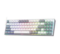Redragon K628 Pollux Clavier de jeu filaire RGB 75 %, 78 touches, remplaçable à chaud, clavier mécanique compact avec socket échangeable à chaud 100 % PCB à plaque libre, commutateurs rouges