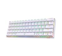 Redragon K630 Dragonborn Clavier de Jeu Filaire RVB 60%, 61 Touches, Clavier mécanique Compact avec Interrupteur Tactile Marron, Support Pilote Pro, Blanc, US Layout