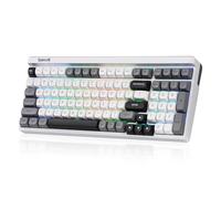 Redragon K656 PRO Clavier de jeu sans fil RVB à 3 modes, clavier mécanique 100 touches avec prise remplaçable à chaud, 3 couches d'atténuation du bruit, touches rondes en PBT et interrupteur linéaire
