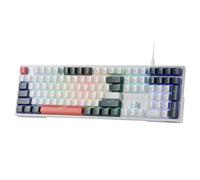 Redragon Clavier de Jeu K668 RVB, Clavier mécanique Filaire à 108 Touches avec 4 Touches de Raccourci supplémentaires, mousses Absorbant Le Son, Prise remplaçable à Chaud (QWERTY)