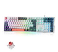 Redragon K668 Clavier Mécanique Filaire AZERTY RGB Hot Swap Switch Rouge