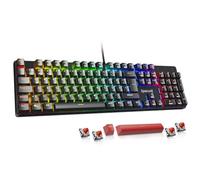 Redragon K671-DE 105-Tasten mit Regenbogen-Hintergrundbeleuchtung Mechanische Tastatur Red Switch DE-Layout - Schwarz
