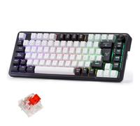 Redragon K673 Pro 75 % Gasket RGB Clavier mécanique, Clavier Gaming avec bouton, 82 touches, 2,4 Ghz/BT/USB-C, mousse absorbante du son, Hot-Swap Interrupteur rouge, batterie 4000 mAh, QWERTY espagnol
