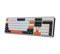 Redragon K689 Pro Clavier de Jeu RVB sans Fil, 104 Touches + 4 Touches de Raccourci supplémentaires, Clavier mécanique avec Socle échangeable à Chaud, atténuation du Bruit à 3 Couches, US Layout