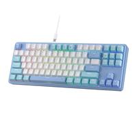 Redragon K707 Clavier de Jeu RVB à Joint Filaire 80%, Clavier mécanique TKL à 87 Touches avec Prise remplaçable à Chaud, Touches de Couleurs mélangées et atténuation du Bruit à 4 Couches, US Layout