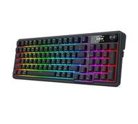Redragon K719 Clavier de jeu sans fil à joint avec écran Hype et bouton, clavier mécanique 95 touches, écran d'information TFT facile à contrôler, atténuation du bruit à 5 couches, interrupteur