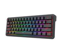 Redragon K722 Clavier de jeu RVB à joint filaire 60 %, clavier mécanique compact à 61 touches avec prise à mod libre, amortissement du bruit à 3 couches, interrupteur linéaire personnalisé silencieux