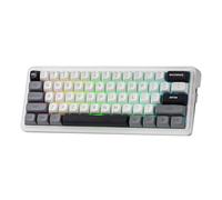 Redragon K722 Pro Clavier de Jeu sans Fil Gasket RGB à 60%, Clavier mécanique Compact à 60% échangeable à Chaud avec Base Free Mode, atténuation du Bruit à 5 Couches et Touches PBT Rondes, US Layout