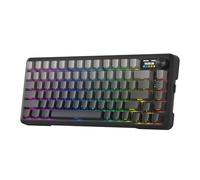Redragon K724 PRO Clavier de jeu sans fil à joint avec écran et bouton TFT Hype de 1,14", clavier mécanique 81 touches 75 %, amortissement du bruit à 5 couches, prise RVB orientée sud à chaud, touches