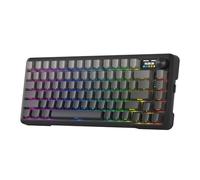 Redragon K724 PRO Clavier de jeu sans fil à joint avec écran et bouton TFT Hype de 1,14", clavier mécanique 81 touches 75 %, amortissement du bruit à 5 couches, prise RVB orientée sud à chaud, touches
