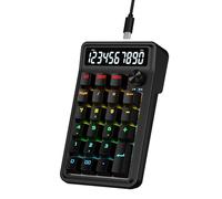 Redragon K733 Clavier à pavé numérique RVB à joint filaire, pavé numérique mécanique 22 touches avec PC et modes de calcul, affichage de la calculatrice à 10 chiffres, contrôle par bouton